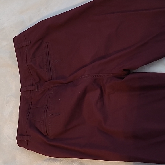 Women's Burgundy Chino Pants - Picture 4 of 5